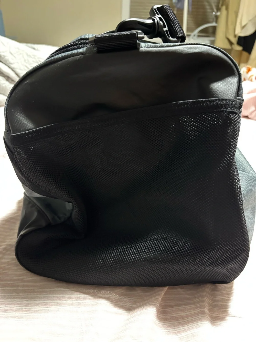 Nike Grey and Black Duffel Bag - good condition